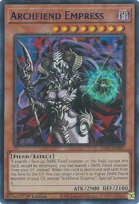 Archfiend Empress (Blue) [LDS3-EN007] Ultra Rare | Tables and Towers