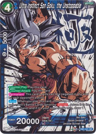 Ultra Instinct Son Goku, the Unstoppable (Alternate Art) (DB1-021) [Special Anniversary Set 2020] | Tables and Towers