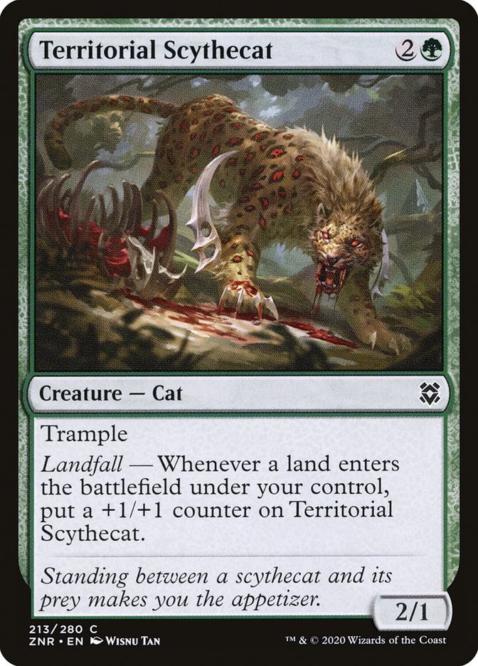 Territorial Scythecat [Zendikar Rising] | Tables and Towers