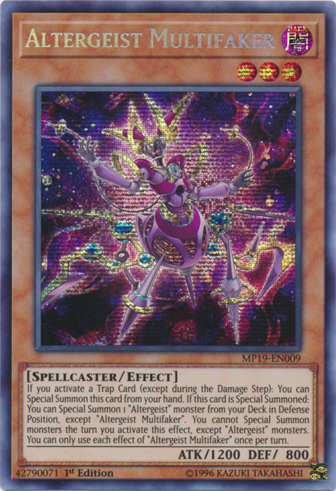 Altergeist Multifaker [MP19-EN009] Prismatic Secret Rare | Tables and Towers