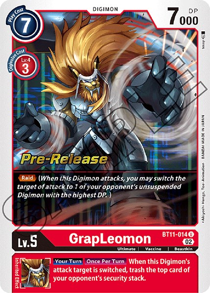 GrapLeomon [BT11-014] [Dimensional Phase Pre-Release Promos] | Tables and Towers