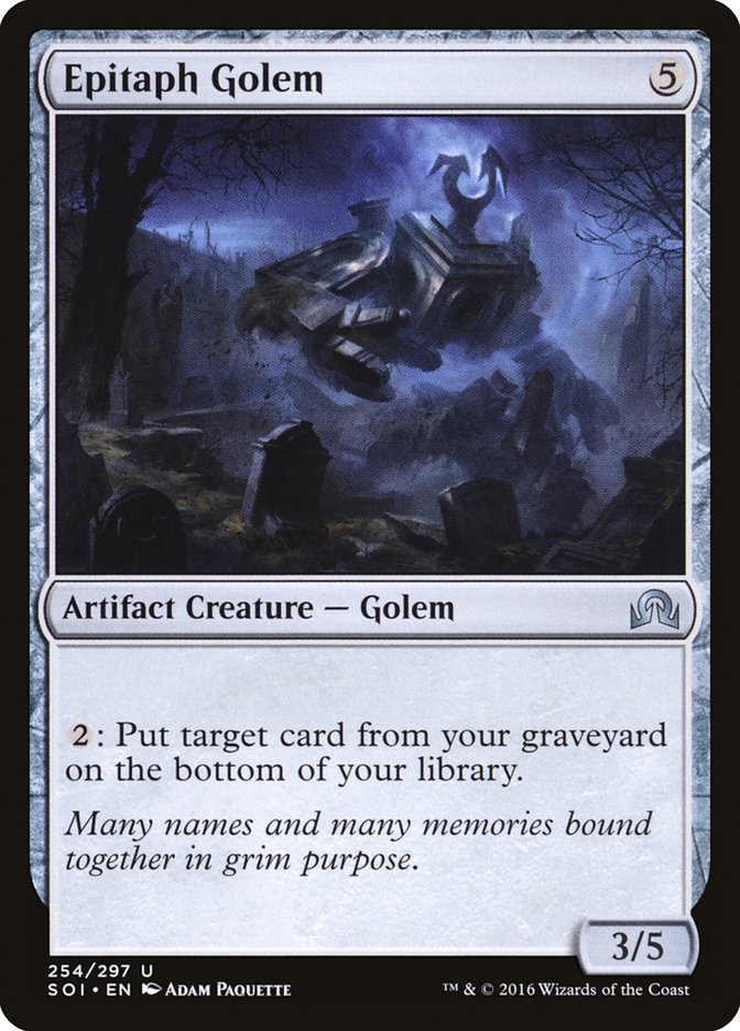 Epitaph Golem [Shadows over Innistrad] | Tables and Towers