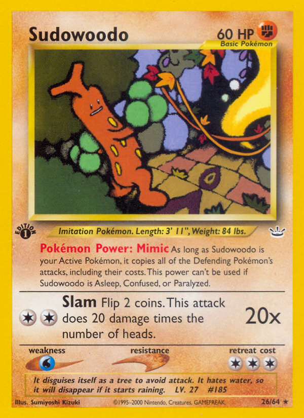 Sudowoodo (26/64) [Neo Revelation 1st Edition] | Tables and Towers