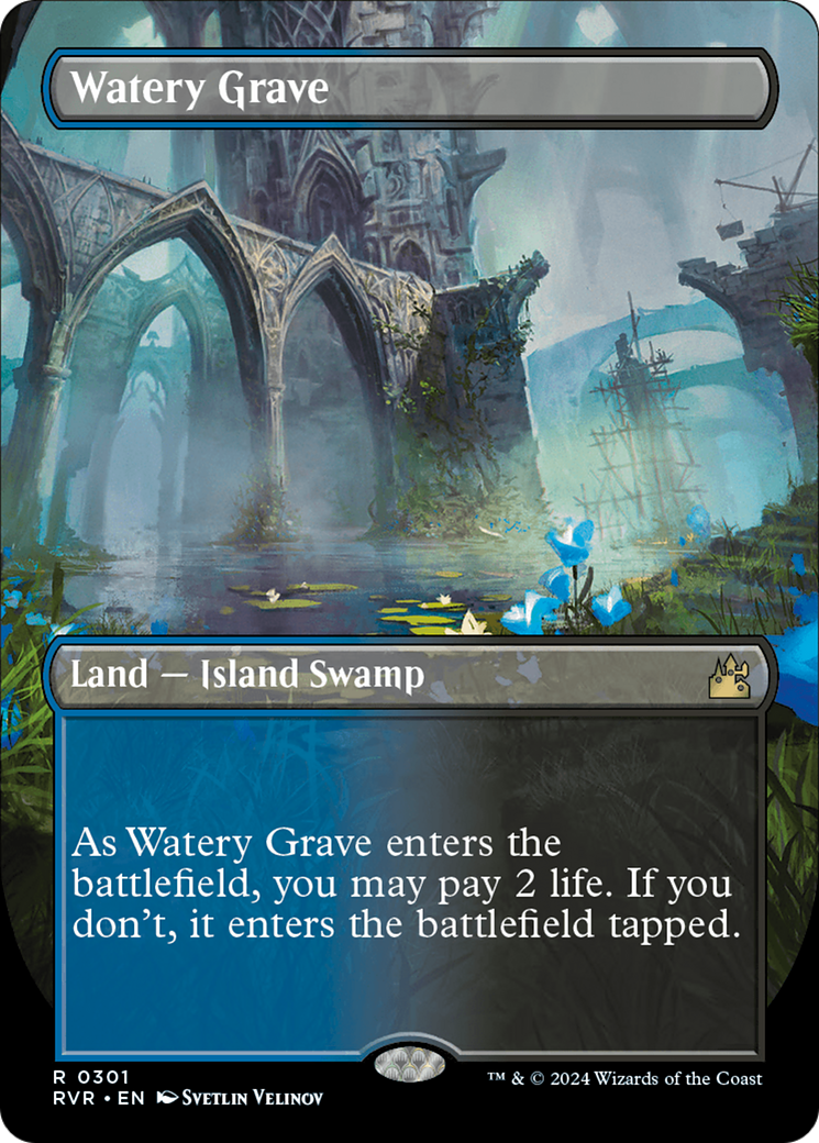 Watery Grave (Borderless) [Ravnica Remastered] | Tables and Towers