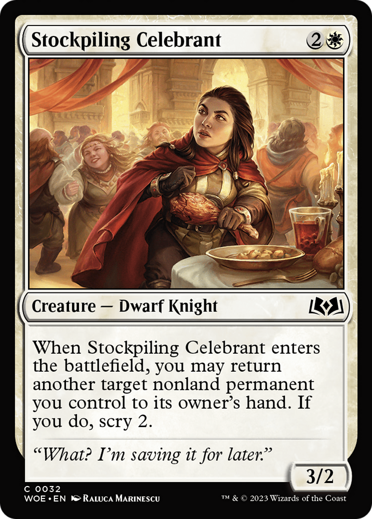 Stockpiling Celebrant [Wilds of Eldraine] | Tables and Towers