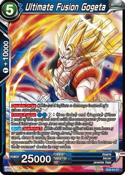 Ultimate Fusion Gogeta (Reprint) (SD6-04) [Battle Evolution Booster] | Tables and Towers