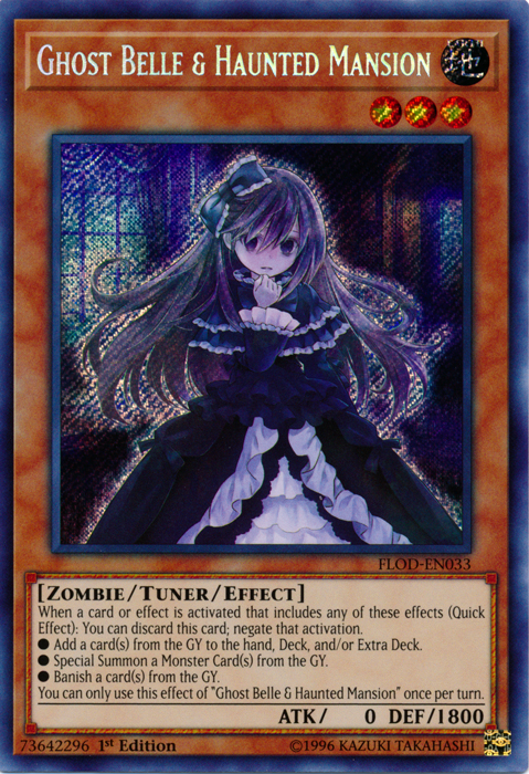 Ghost Belle & Haunted Mansion [FLOD-EN033] Secret Rare | Tables and Towers