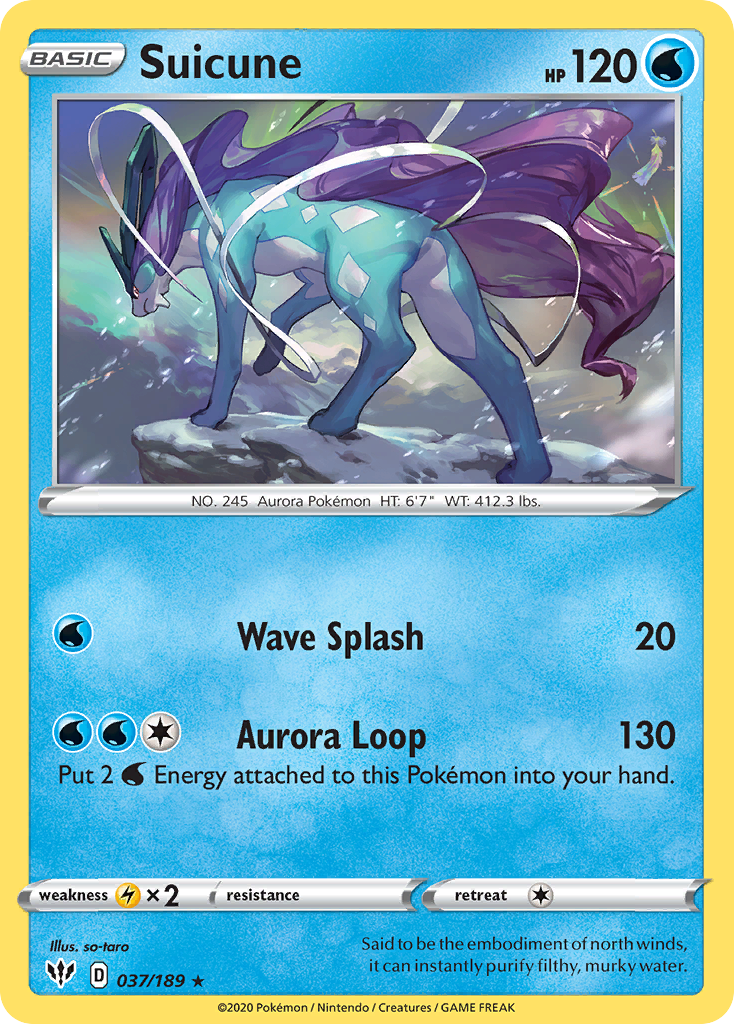 Suicune (037/189) [Sword & Shield: Darkness Ablaze] | Tables and Towers