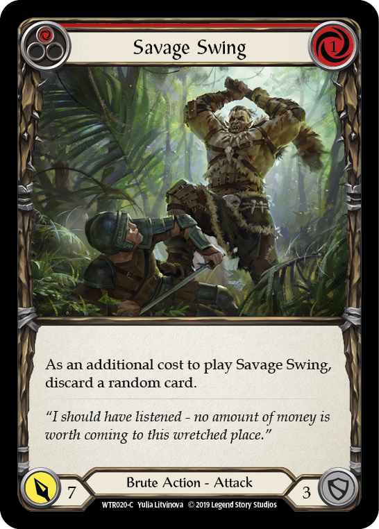 Savage Swing (Red) [WTR020-C] (Welcome to Rathe)  Alpha Print Normal | Tables and Towers