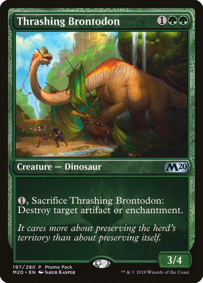 Thrashing Brontodon (Promo Pack) [Core Set 2020 Promos] | Tables and Towers