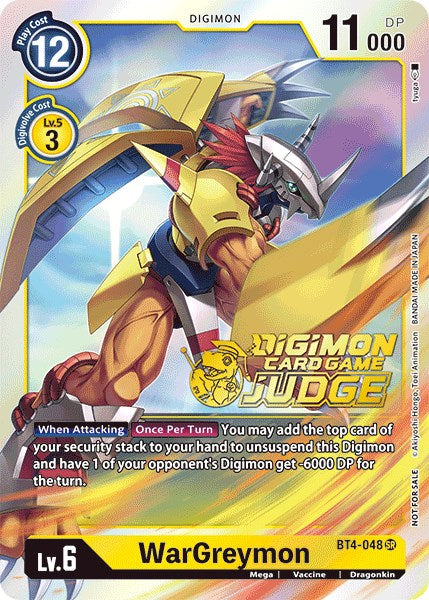 WarGreymon [BT4-048] (Judge Pack 1) [Great Legend Promos] | Tables and Towers