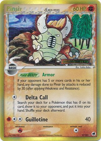 Pinsir (9/101) (Delta Species) (Stamped) [EX: Dragon Frontiers] | Tables and Towers