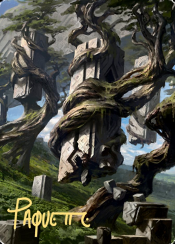 Forest 2 Art Card (Gold-Stamped Signature) [Zendikar Rising Art Series] | Tables and Towers