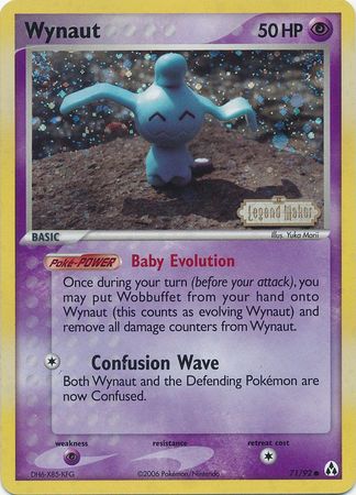 Wynaut (71/92) (Stamped) [EX: Legend Maker] | Tables and Towers