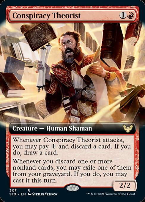 Conspiracy Theorist (Extended Art) [Strixhaven: School of Mages] | Tables and Towers