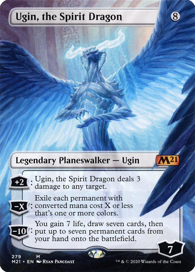 Ugin, the Spirit Dragon (279) (Borderless) [Core Set 2021] | Tables and Towers