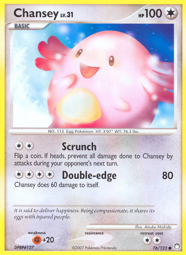 Chansey (76/123) [Diamond & Pearl: Mysterious Treasures] | Tables and Towers