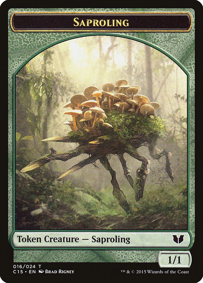 Snake (017) // Saproling Double-Sided Token [Commander 2015 Tokens] | Tables and Towers