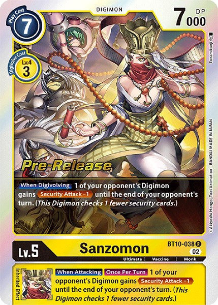 Sanzomon [BT10-038] [Xros Encounter Pre-Release Cards] | Tables and Towers