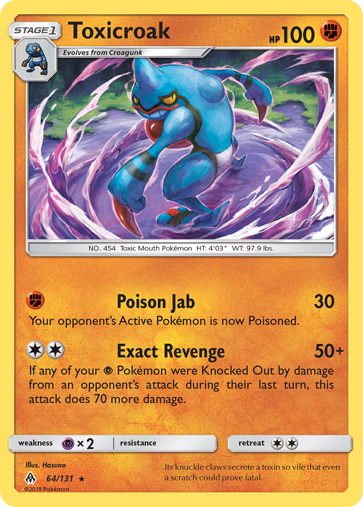 Toxicroak (64/131) [Sun & Moon: Forbidden Light] | Tables and Towers