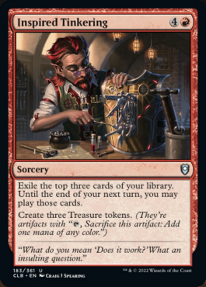 Inspired Tinkering [Commander Legends: Battle for Baldur's Gate] | Tables and Towers