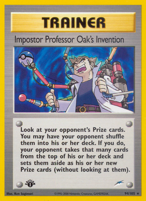 Impostor Professor Oak's Invention (94/105) [Neo Destiny 1st Edition] | Tables and Towers