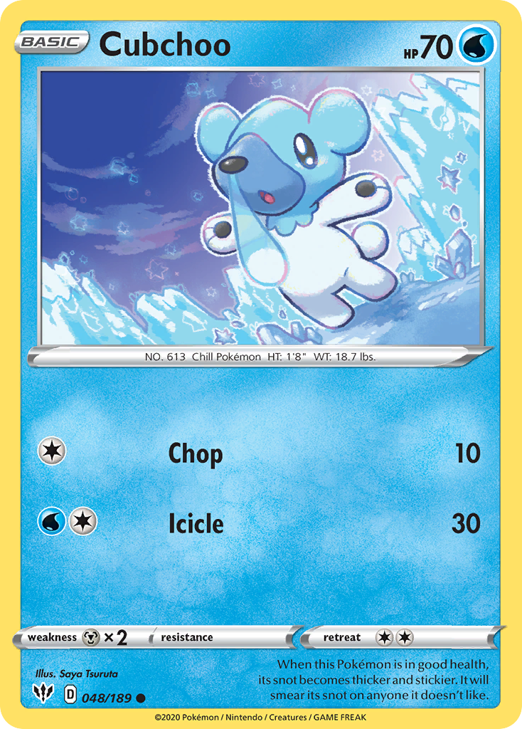 Cubchoo (048/189) [Sword & Shield: Darkness Ablaze] | Tables and Towers