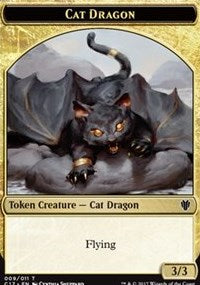 Cat Dragon // Dragon (006) Double-Sided Token [Commander 2017 Tokens] | Tables and Towers