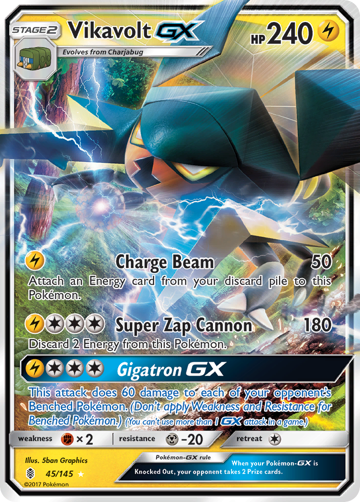 Vikavolt GX (45/145) [Sun & Moon: Guardians Rising] | Tables and Towers