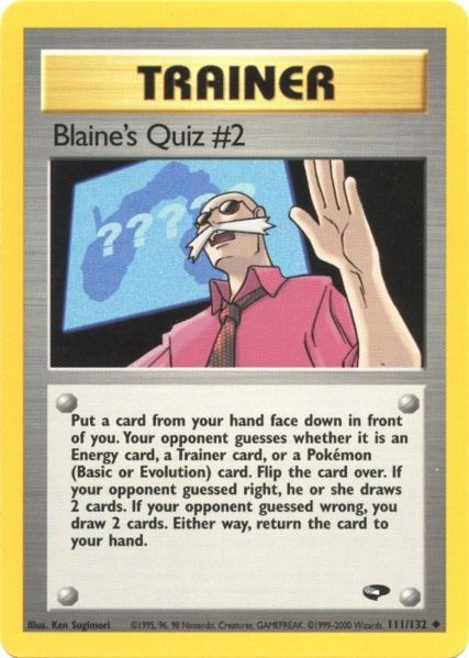 Blaine's Quiz #2 (111/132) [Gym Challenge Unlimited] | Tables and Towers