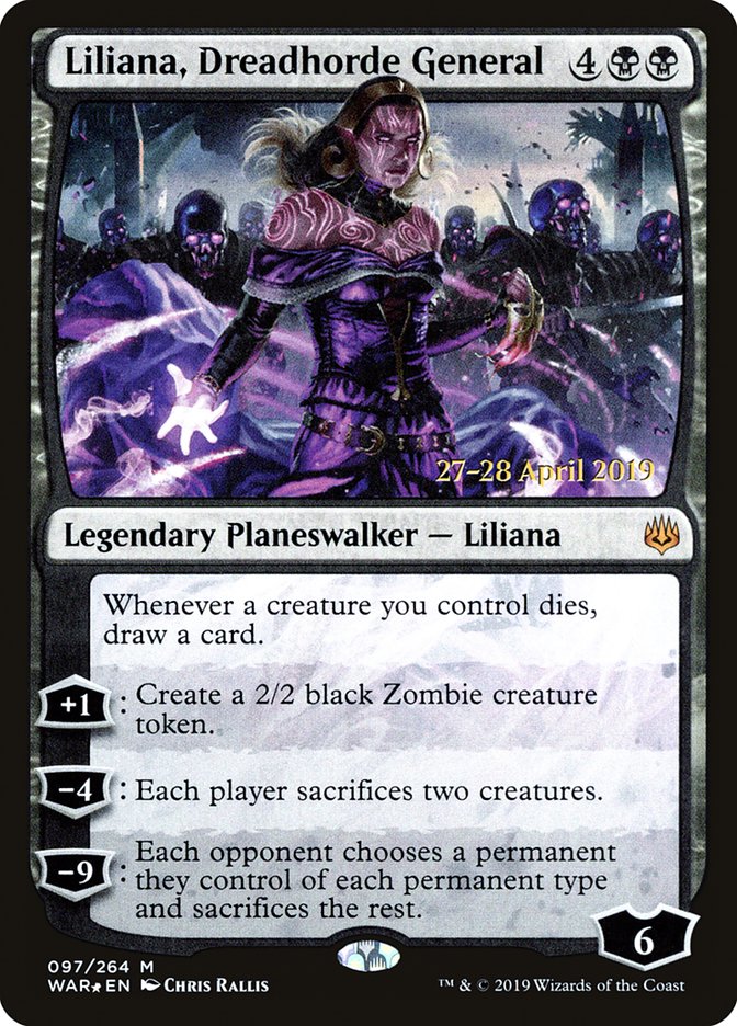 Liliana, Dreadhorde General [War of the Spark Prerelease Promos] | Tables and Towers