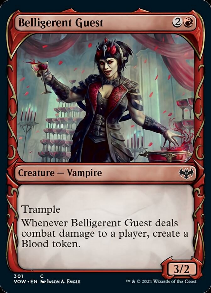 Belligerent Guest (Showcase Fang Frame) [Innistrad: Crimson Vow] | Tables and Towers