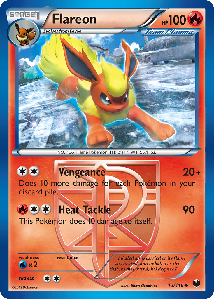 Flareon (12/116) [Black & White: Plasma Freeze] | Tables and Towers