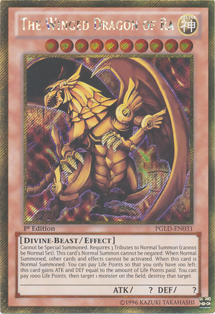 The Winged Dragon of Ra [PGLD-EN031] Gold Secret Rare | Tables and Towers