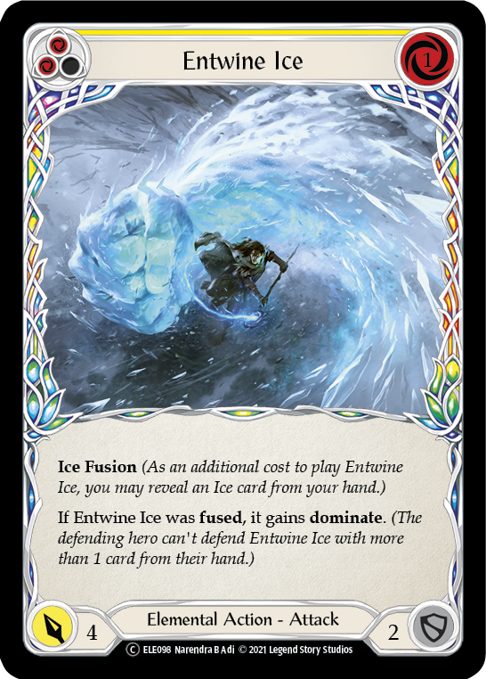 Entwine Ice (Yellow) [U-ELE098] (Tales of Aria Unlimited)  Unlimited Rainbow Foil | Tables and Towers