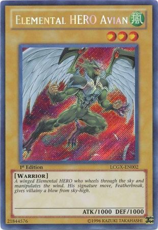 Elemental HERO Avian (Alternate Art) [LCGX-EN002] Secret Rare | Tables and Towers