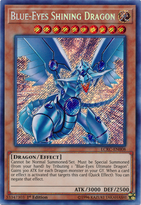 Blue-Eyes Shining Dragon [LCKC-EN008] Secret Rare | Tables and Towers