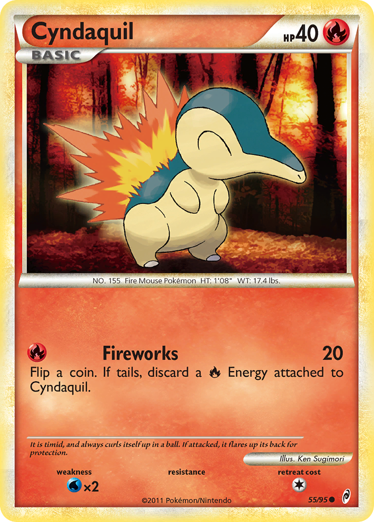 Cyndaquil (55/95) [HeartGold & SoulSilver: Call of Legends] | Tables and Towers