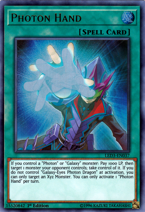 Photon Hand [LED3-EN037] Ultra Rare | Tables and Towers