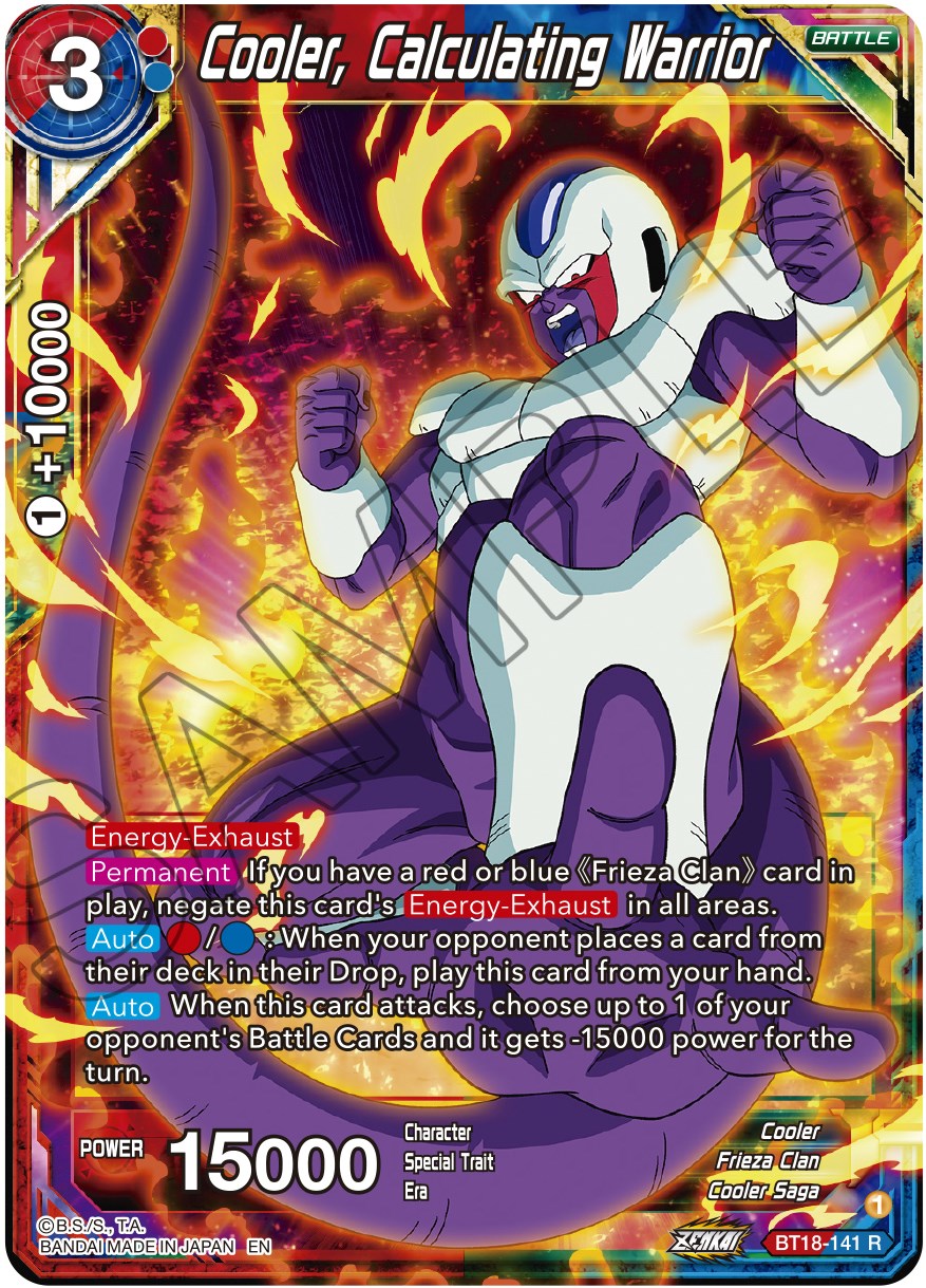 Cooler, Calculated Warrior (BT18-141) [Dawn of the Z-Legends] | Tables and Towers