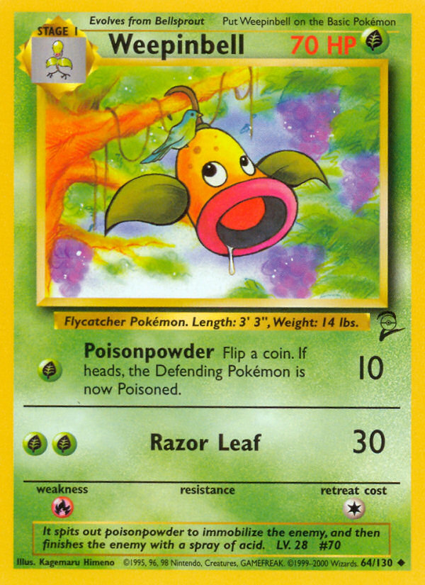 Weepinbell (64/130) [Base Set 2] | Tables and Towers