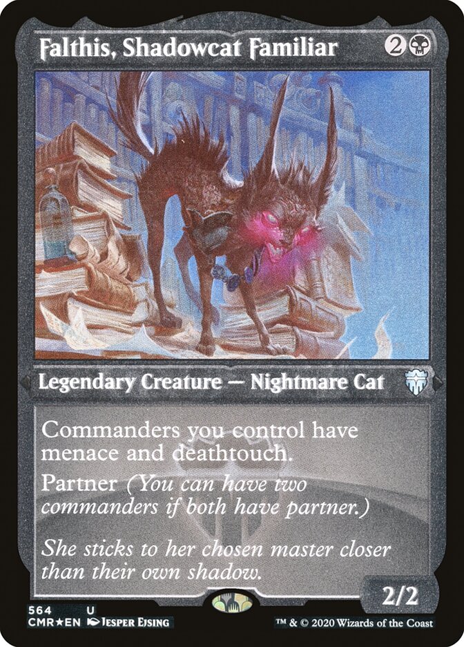 Falthis, Shadowcat Familiar (Etched) [Commander Legends] | Tables and Towers