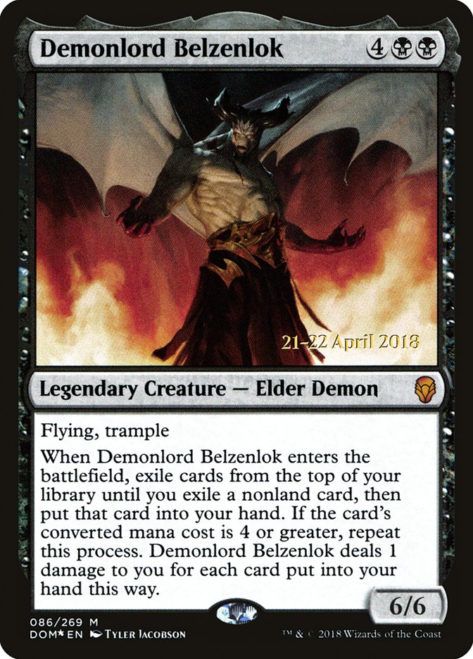 Demonlord Belzenlok [Dominaria Prerelease Promos] | Tables and Towers