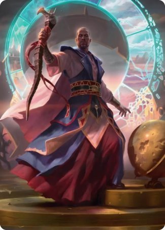 Teferi, Who Slows the Sunset Art Card [Innistrad: Midnight Hunt Art Series] | Tables and Towers