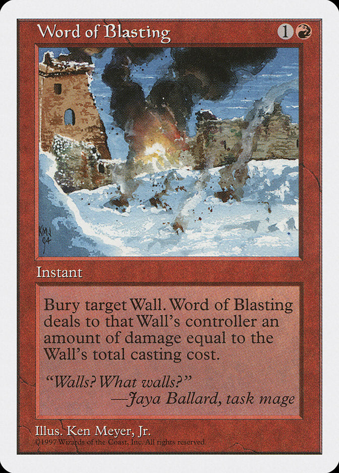 Word of Blasting [Fifth Edition] | Tables and Towers