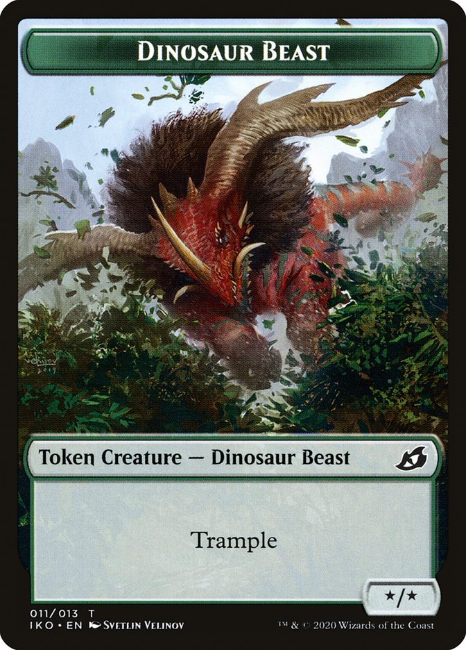 Dinosaur Beast Token [Ikoria: Lair of Behemoths Tokens] | Tables and Towers