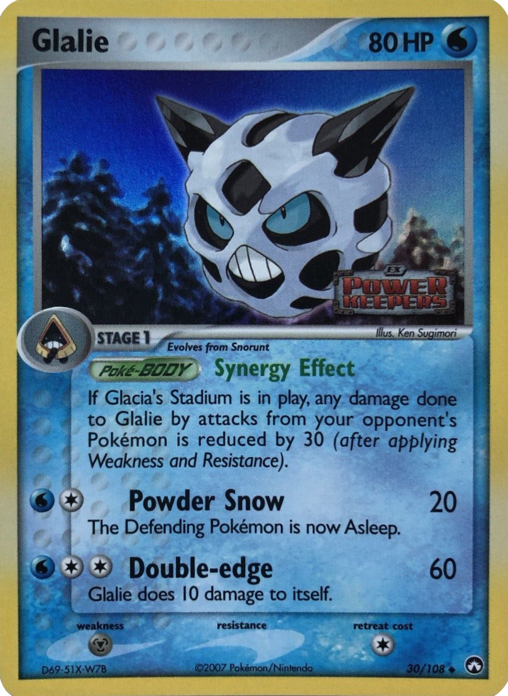 Glalie (30/108) (Stamped) [EX: Power Keepers] | Tables and Towers