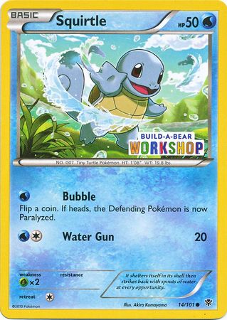 Squirtle (14/101) (Build A Bear Workshop Exclusive) [Black & White: Plasma Blast] | Tables and Towers