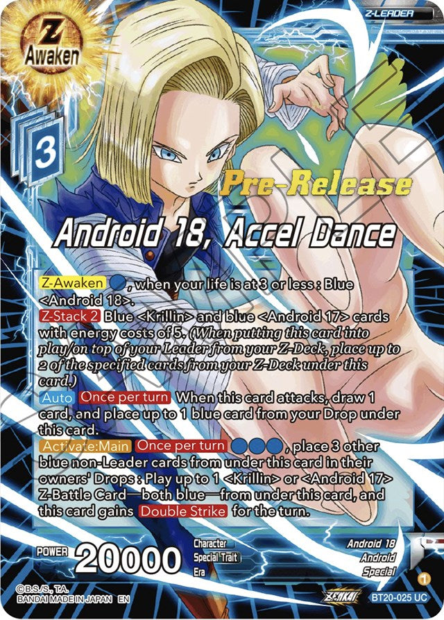 Android 18, Accel Dance (BT20-025) [Power Absorbed Prerelease Promos] | Tables and Towers