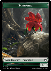 Faerie // Saproling Double-Sided Token [Wilds of Eldraine Commander Tokens] | Tables and Towers